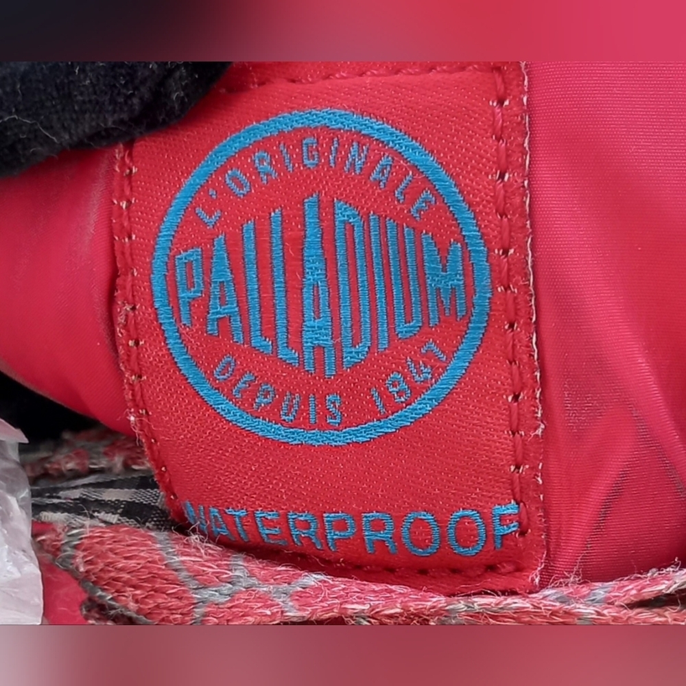 Palladium Women's Pampa Puddle Lite Red/Gray Waterproof Boots Size 9 US - Picture 15 of 17
